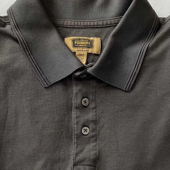 The Foundry Big & Tall Supply Co. Men's Big & Tall Quick-Dri Polo Shirt SIZE 2XL - Picture 11 of 11